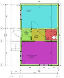 Дом для прислуги - План этажа - План первого этажа на отм- +0-000