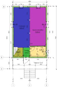 Сиптехстрой ИЖД 108 квм - План этажа - План 1 этажа